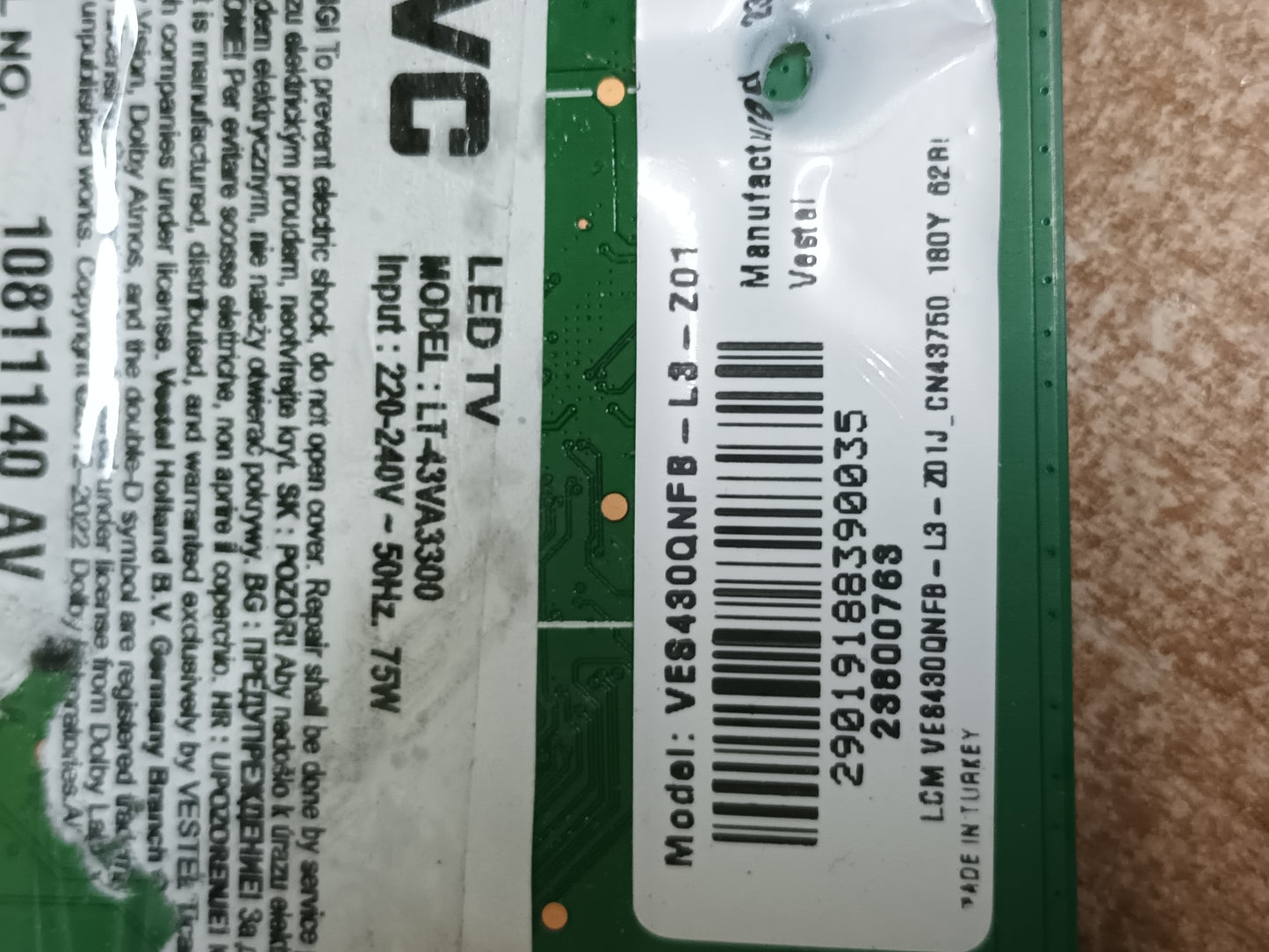 17MB185Y, PLACA MAIN vestel (ref-384)