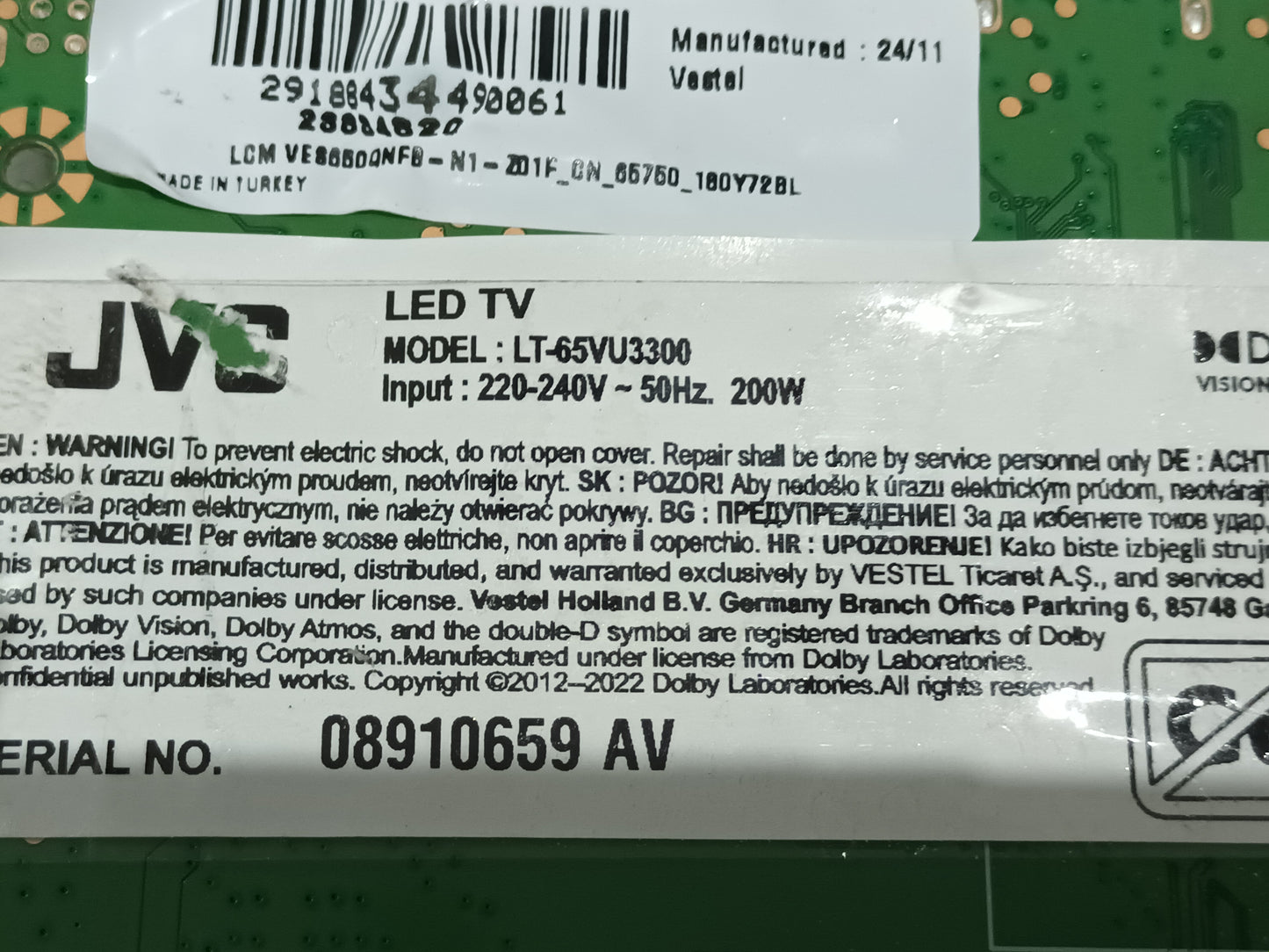 JVC LT-65VU3300, KIT 10 TIRAS LED (ref,235)