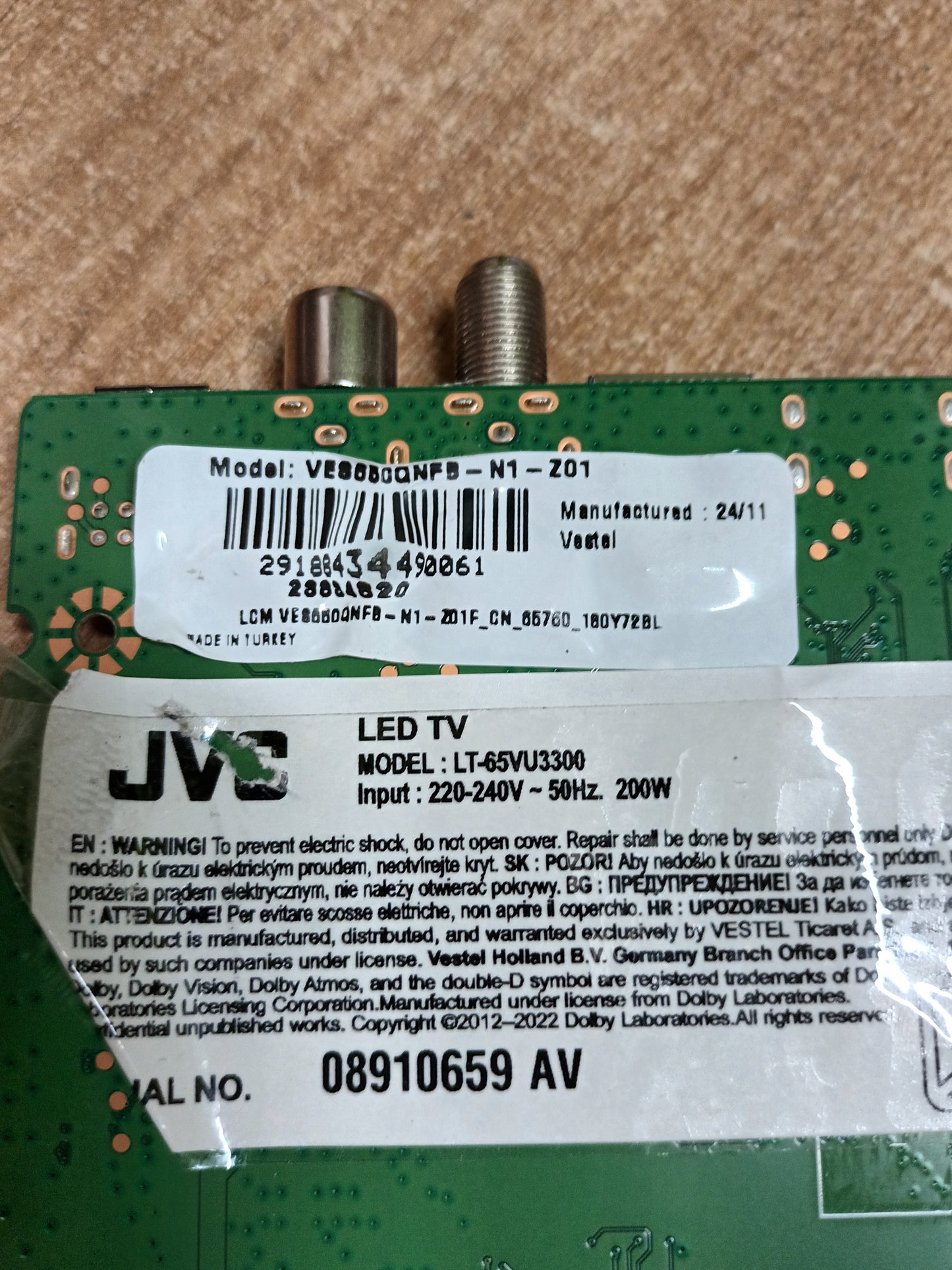 17MB180Y, PSU DE TV JVC LT-65VU3300