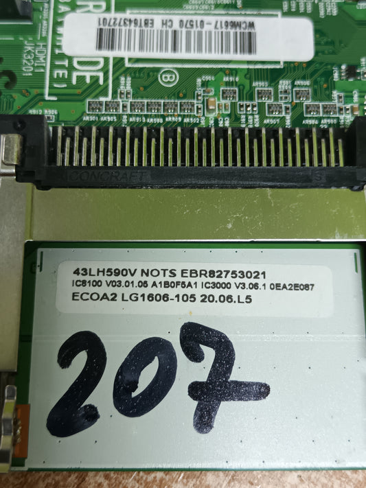 EAX66873003(1.0) PLACA MAIN LG43LH590V