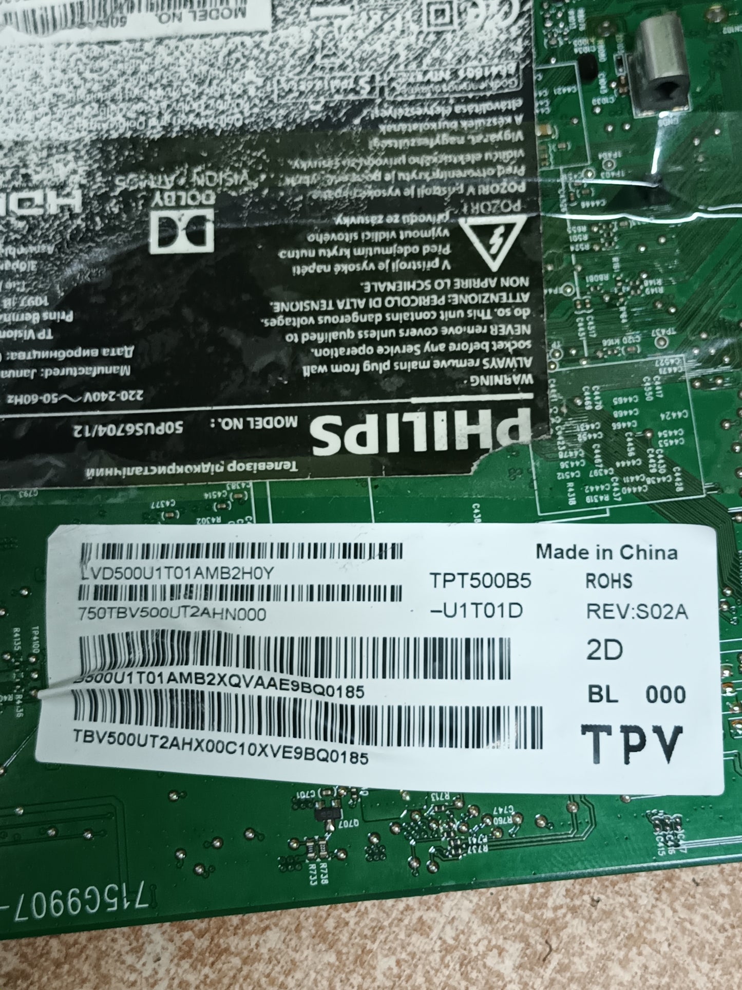 715G9907-M01-B00-005K, de PHILIPS 50PUS6704/12,
