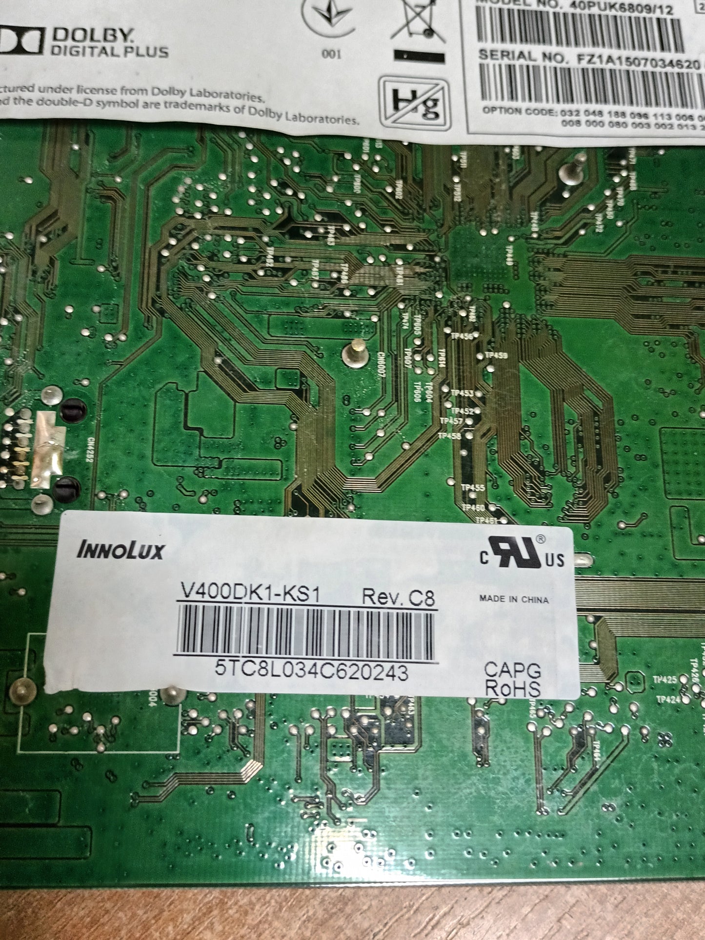 PLACA TCOM DE TV Philips 40PUK6809/12