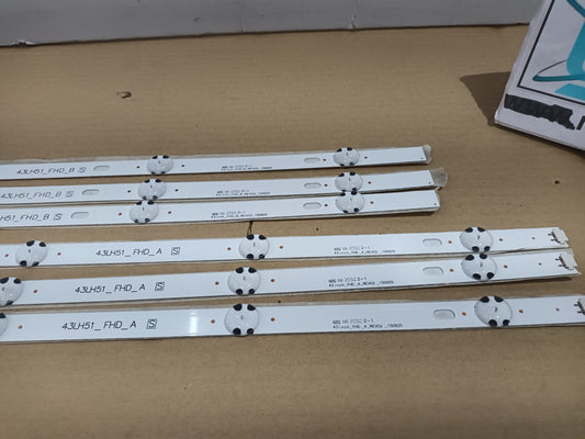 Kit 6 tiras LED DE TV LG43LH5100