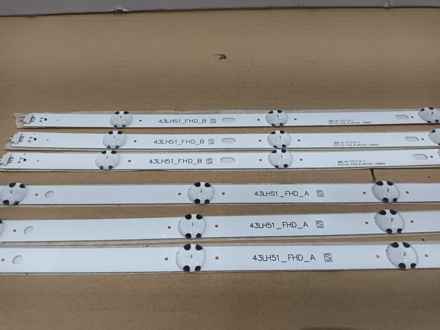Kit 6 tiras LED DE TV LG43LH5100