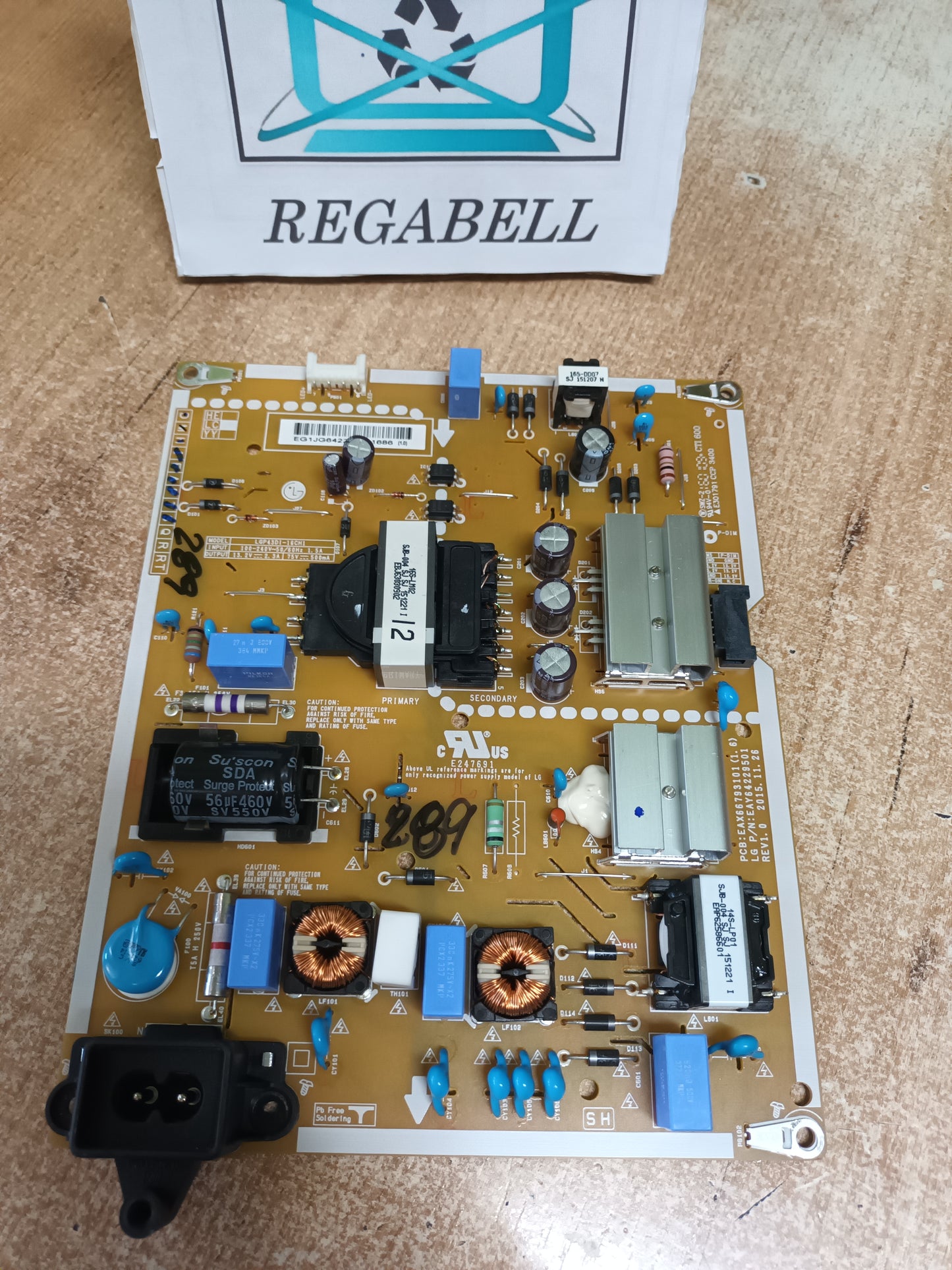 EAX667933101(1.6), FUENTE DE TV LG43LH640V
