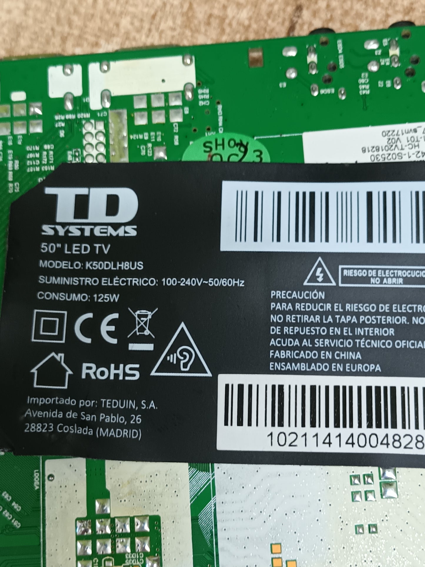 HK.T.RT2861V09, PLACA MAIN TD SYSTEMS K50DLH8US