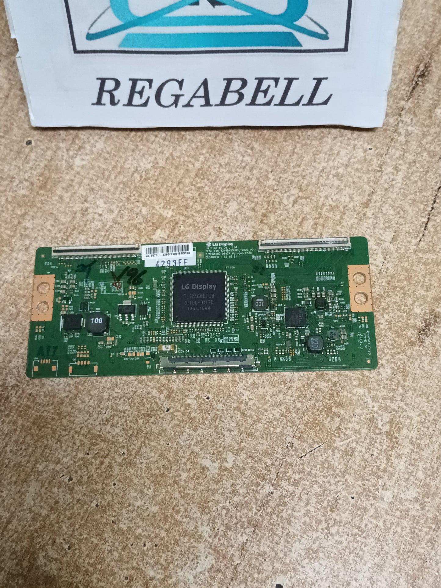Placa T-CON 6870C-0647A, DE TV LG43UH610V