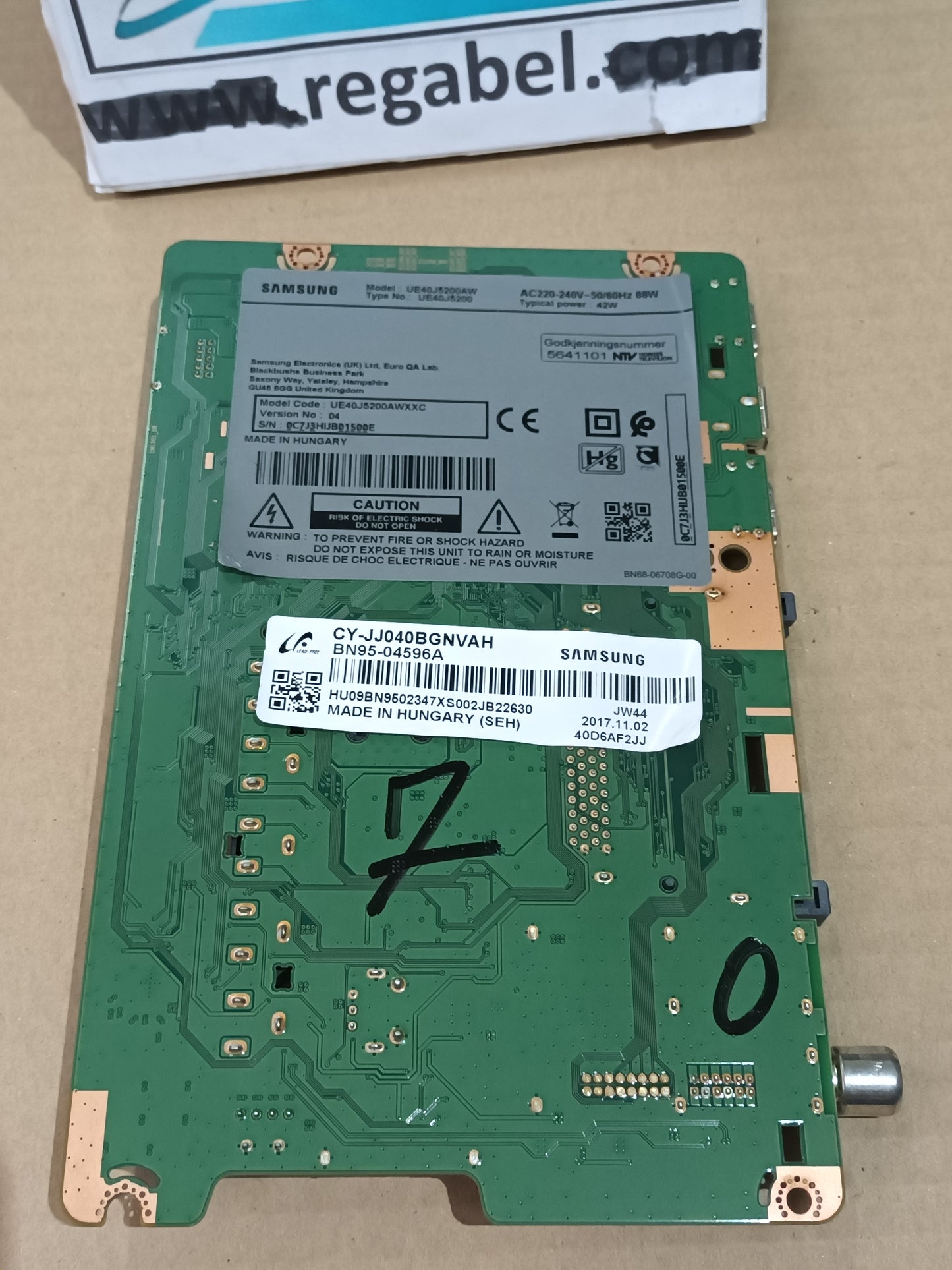 Placa main, BN94-10897G, de TV SAMSUNG UE40J5200AW,