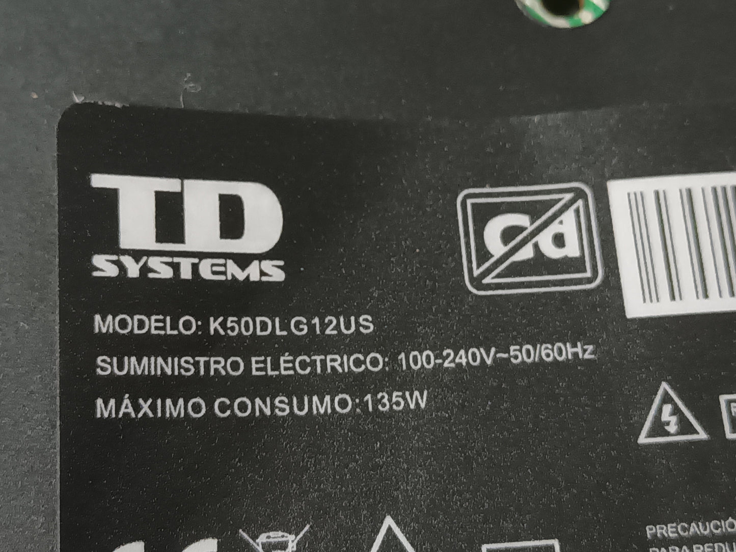 Kit 4 tiras LED DE TV TD SYSTEMS K50DLG12US