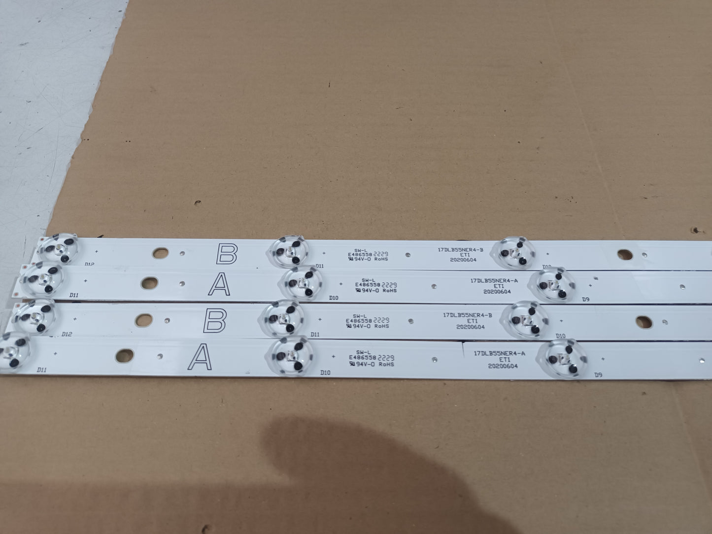 Kit 4 tiras LED DE TV TOSHIBA 55UAD63DG