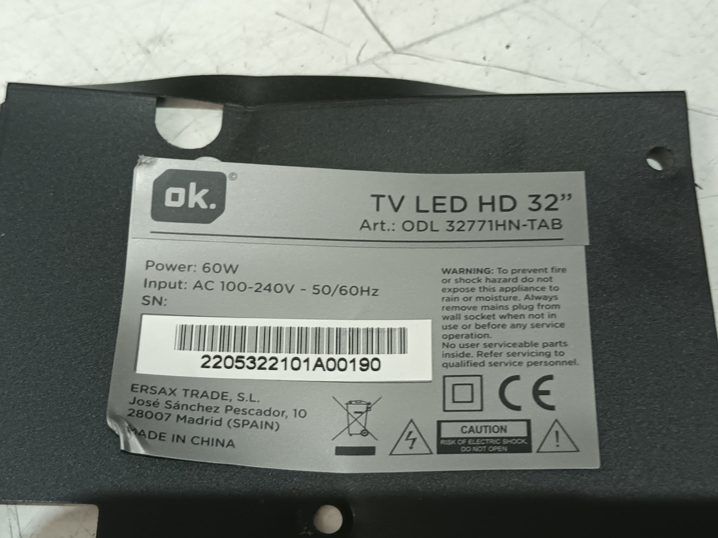 KIT 2 tiras de retroiluminación de OK ODL32771HN-TAB