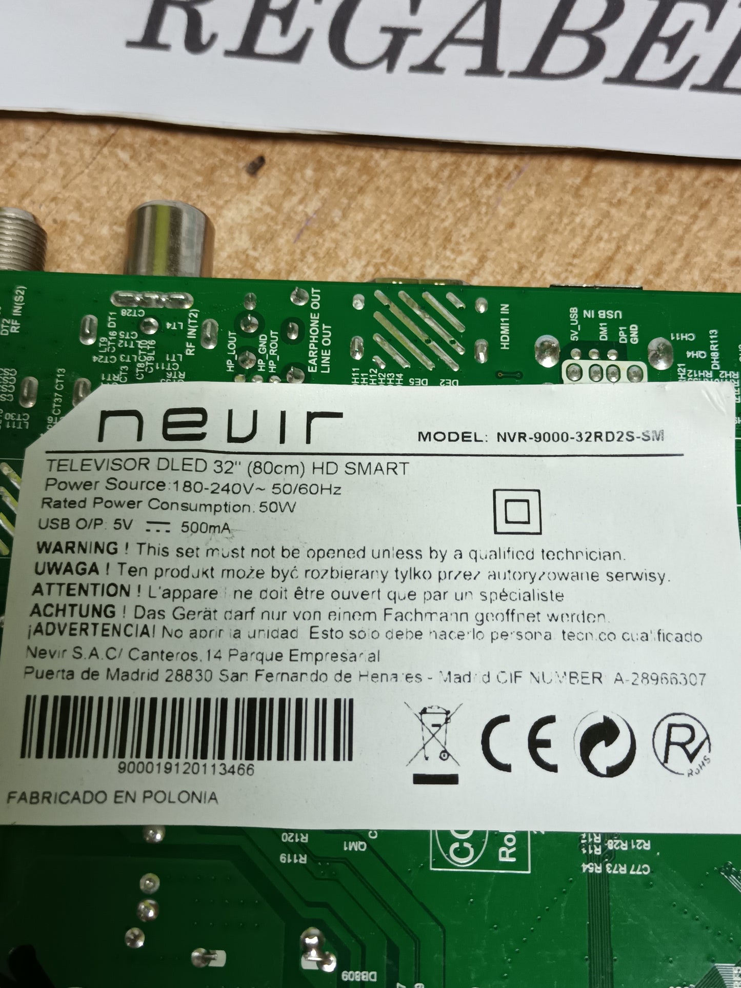 TPD.NT72563.PB781, DE TV NEVIR NVR-9000-32RD2S-SM