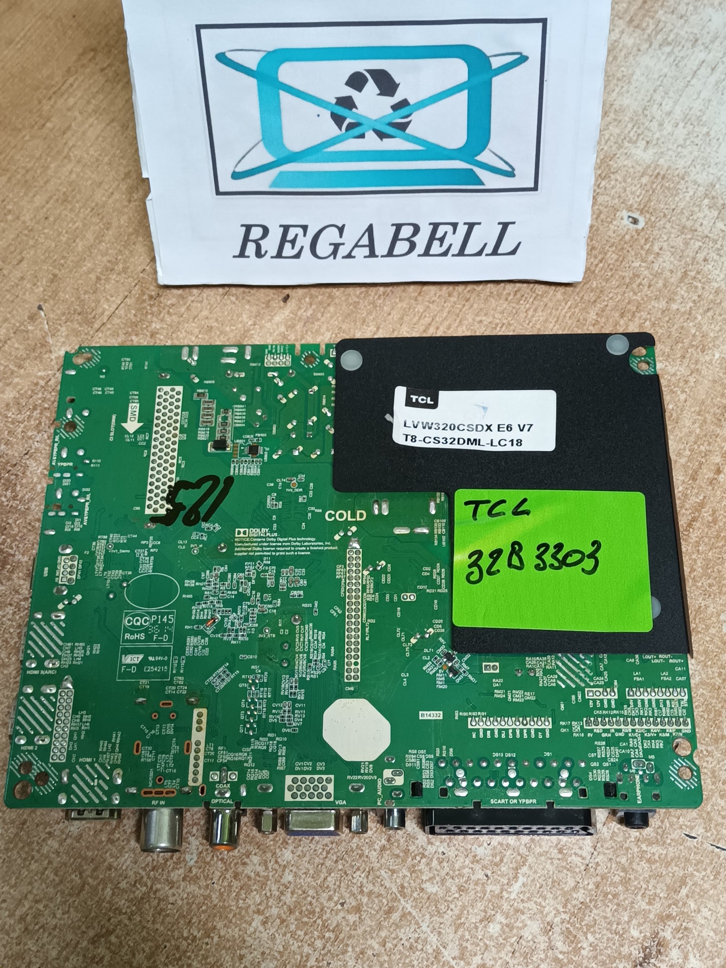 TP.SIS231.PT851, DE TV TCL 32B3303, (ref-125)