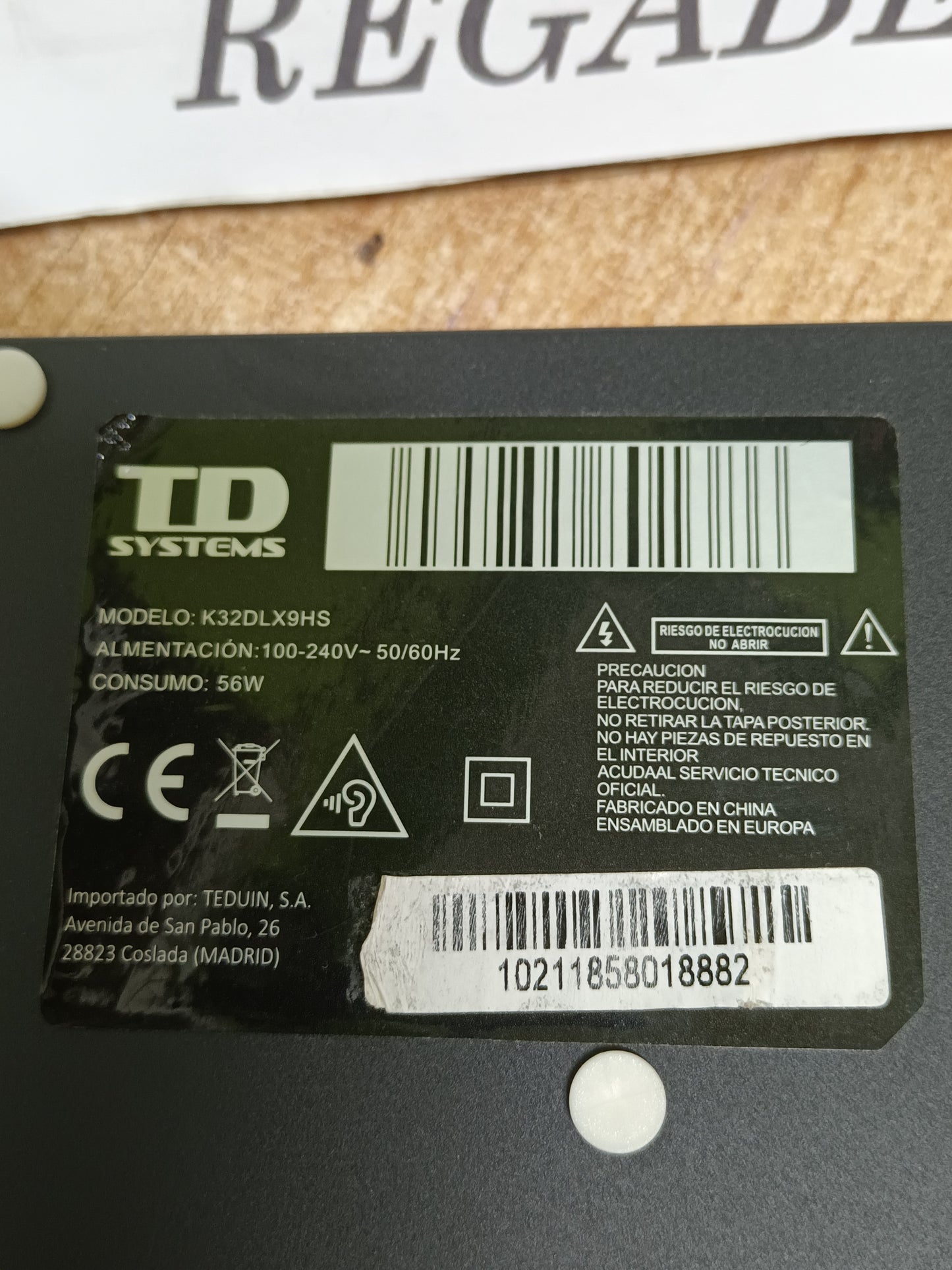 TP.MT5510S.PB803, DE TV TD SYSTEMS K32DLX9HS, (M-136)