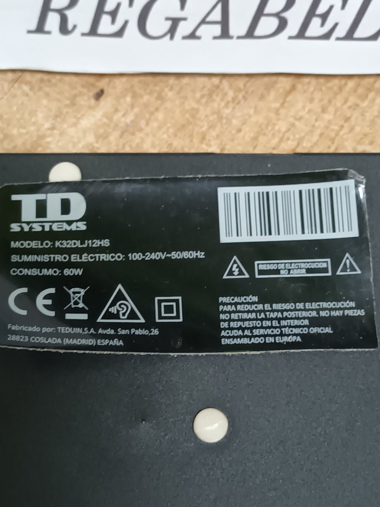 HK.T.RT2842P639, DE TV TD SYSTEMS K32DLJ12HS (ref-91)
