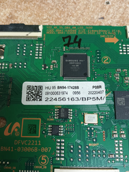 Placa T-CON BN94-17428B, DE SASMSUNG QE55QN93BAT