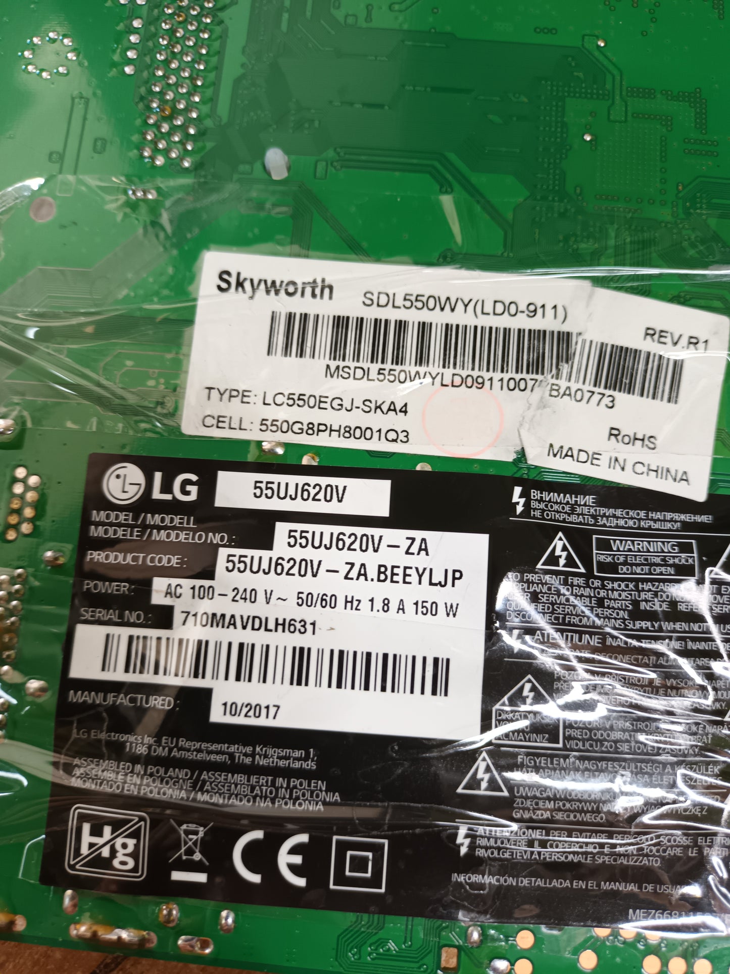 soporte, pies de LG55UJ620V, (ref-238)