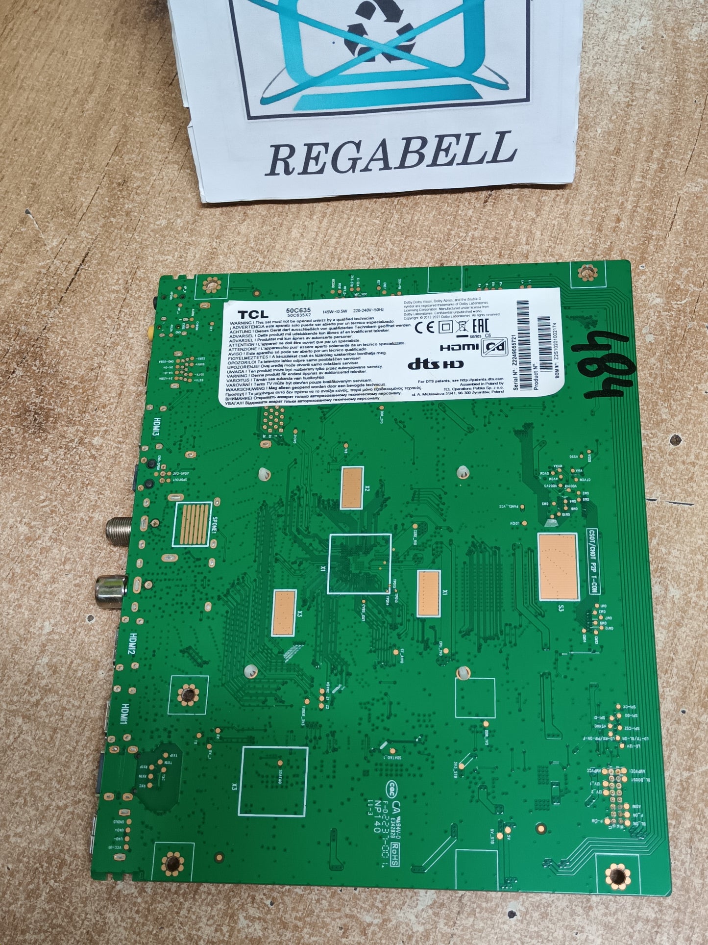 40-R51MG8-MAC2HG, DE TV TCL 50C635, (ref-484)