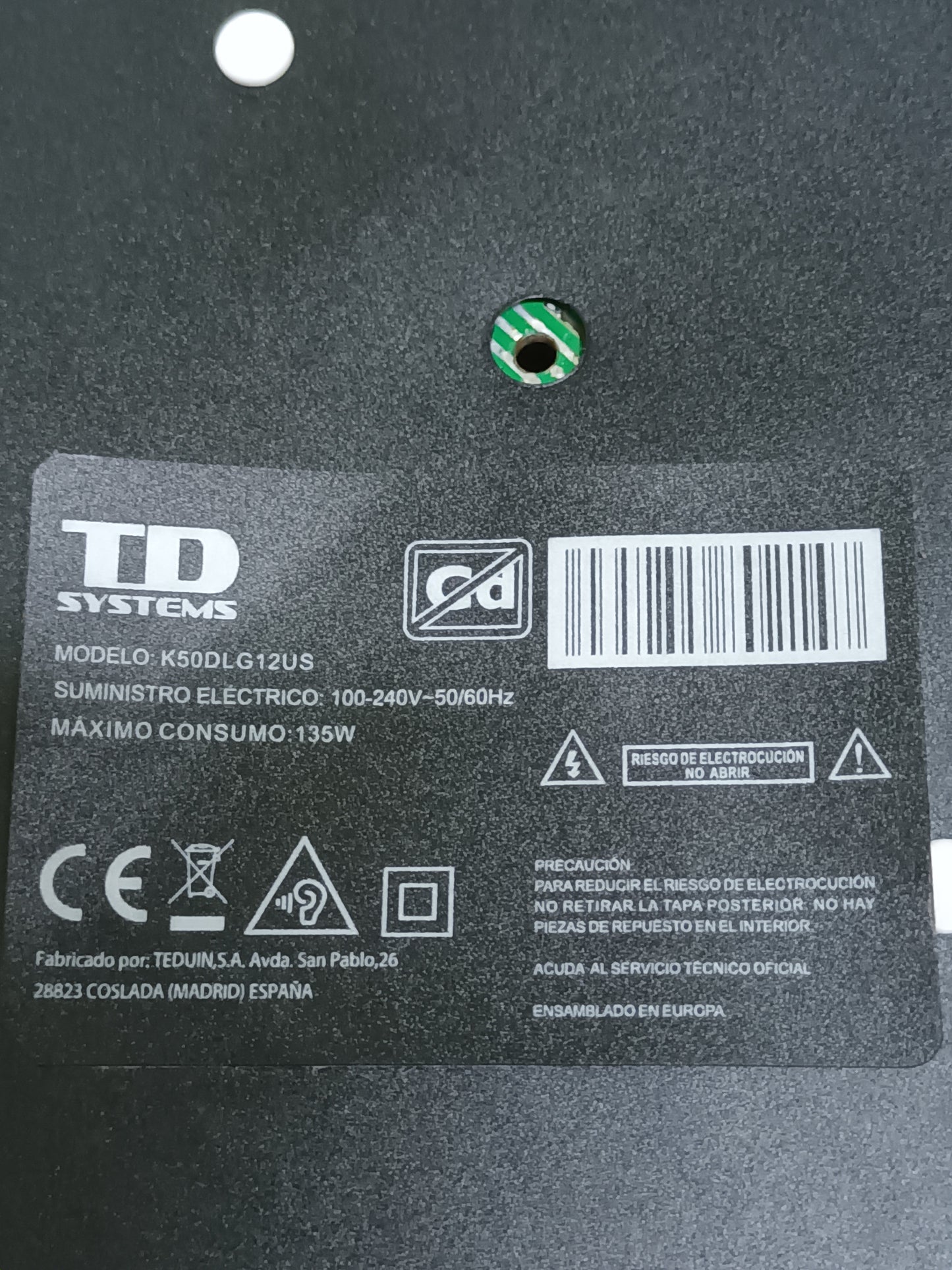 HK.T.RT2851P839, DE TV TD SYSTEMS K50DLG12US