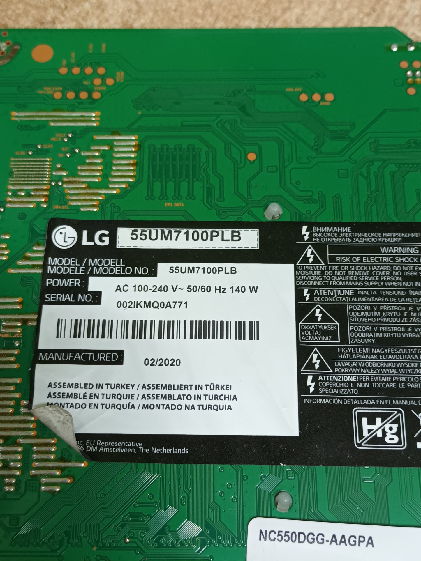 EAX68253605(1.1), EBT65647005, de LG55UM71006PLB