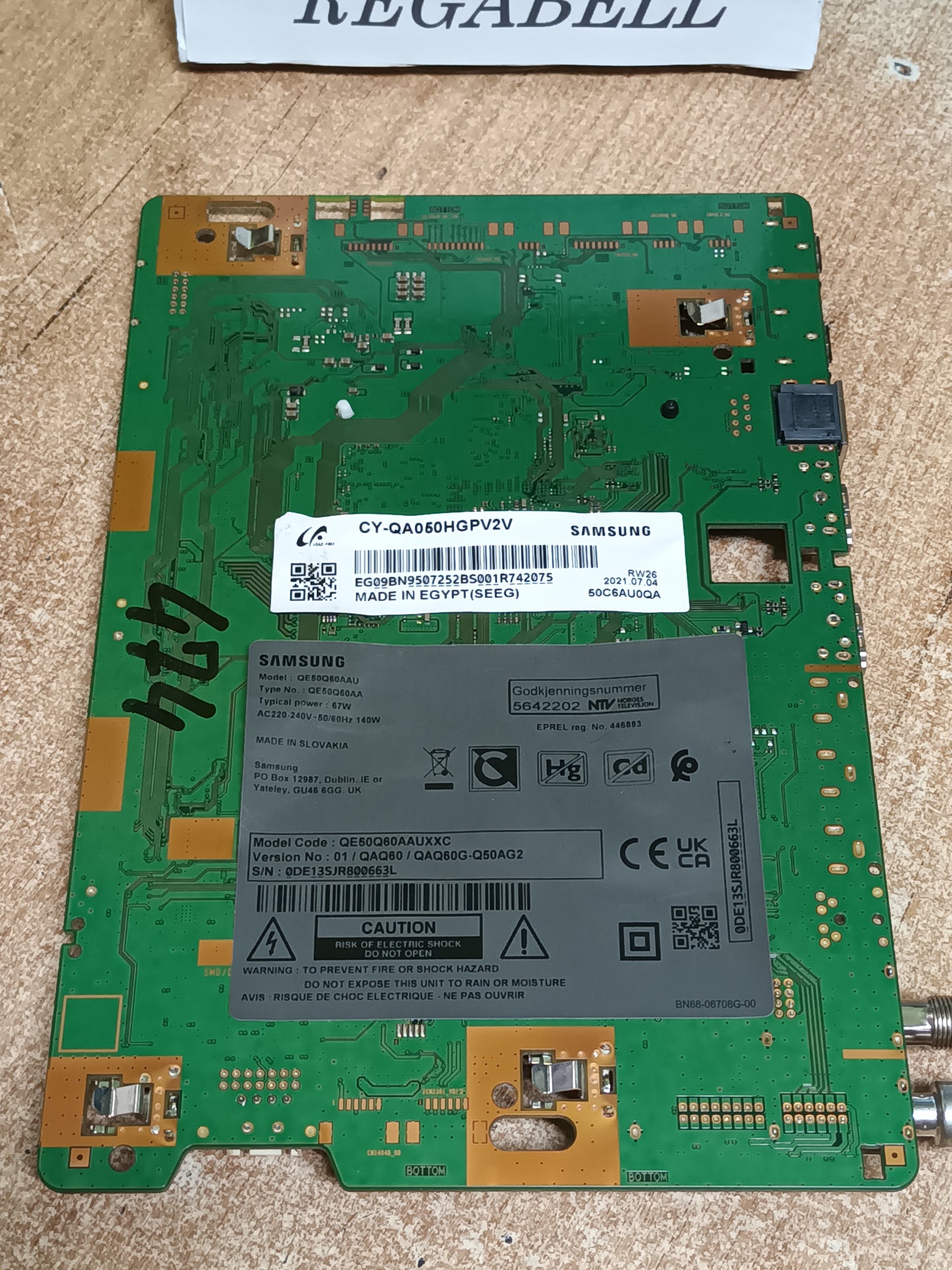 BN94-16448X, PLACA MAIN DE TV SAMSUNG QE50Q60AAU