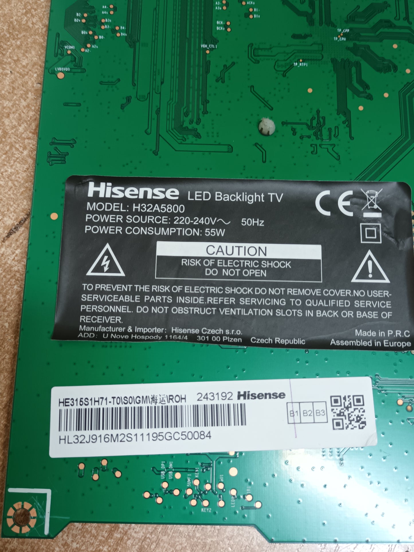 RSAG7.820.8393/R0H, DE TV HISENSE H32A5800