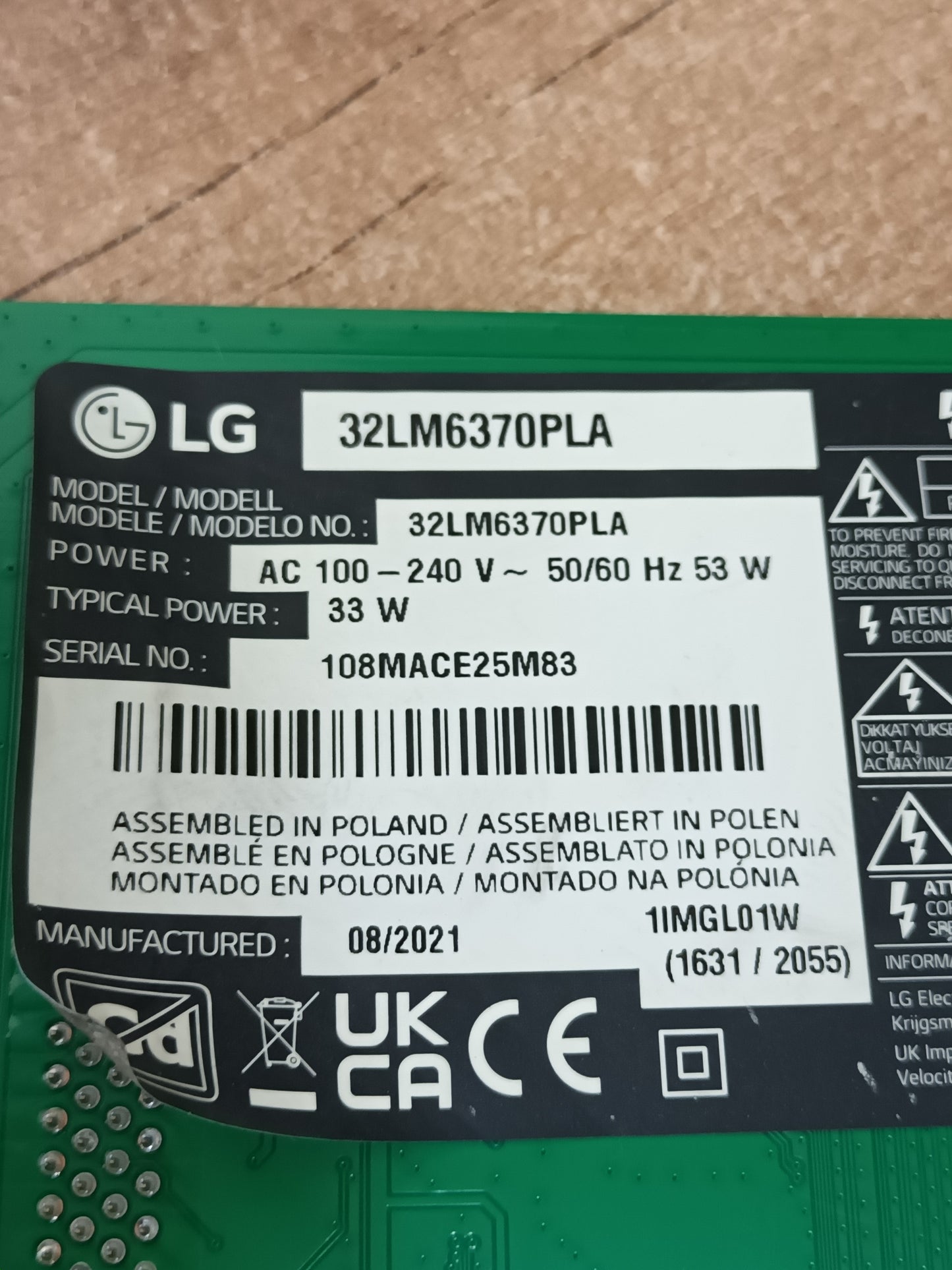 PIES DE TV LG 32LM6370PLA, (ref-186)