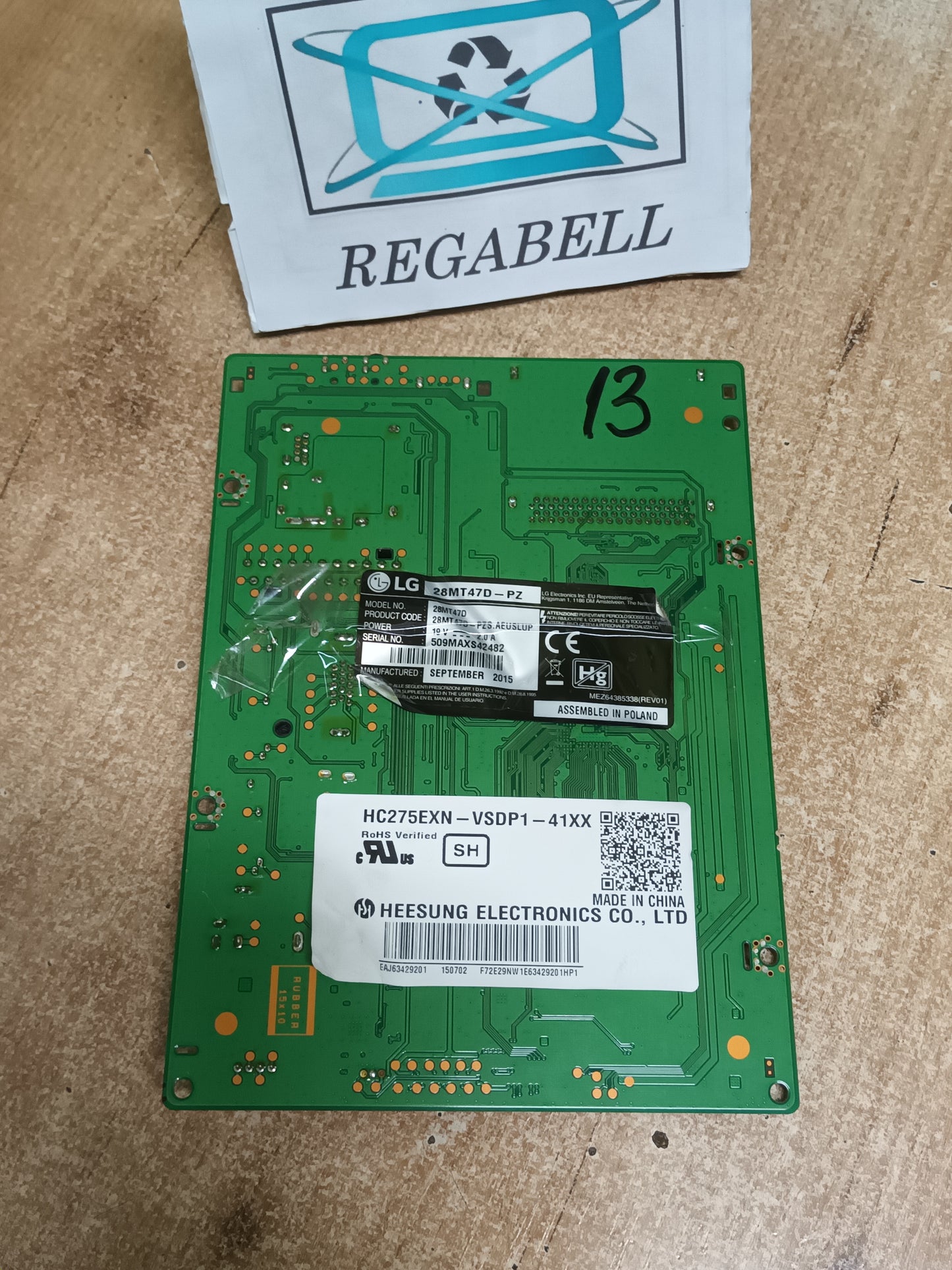 placa main EAX66226302(1.2) MAIN, de tv LG28MT47D-PZ
