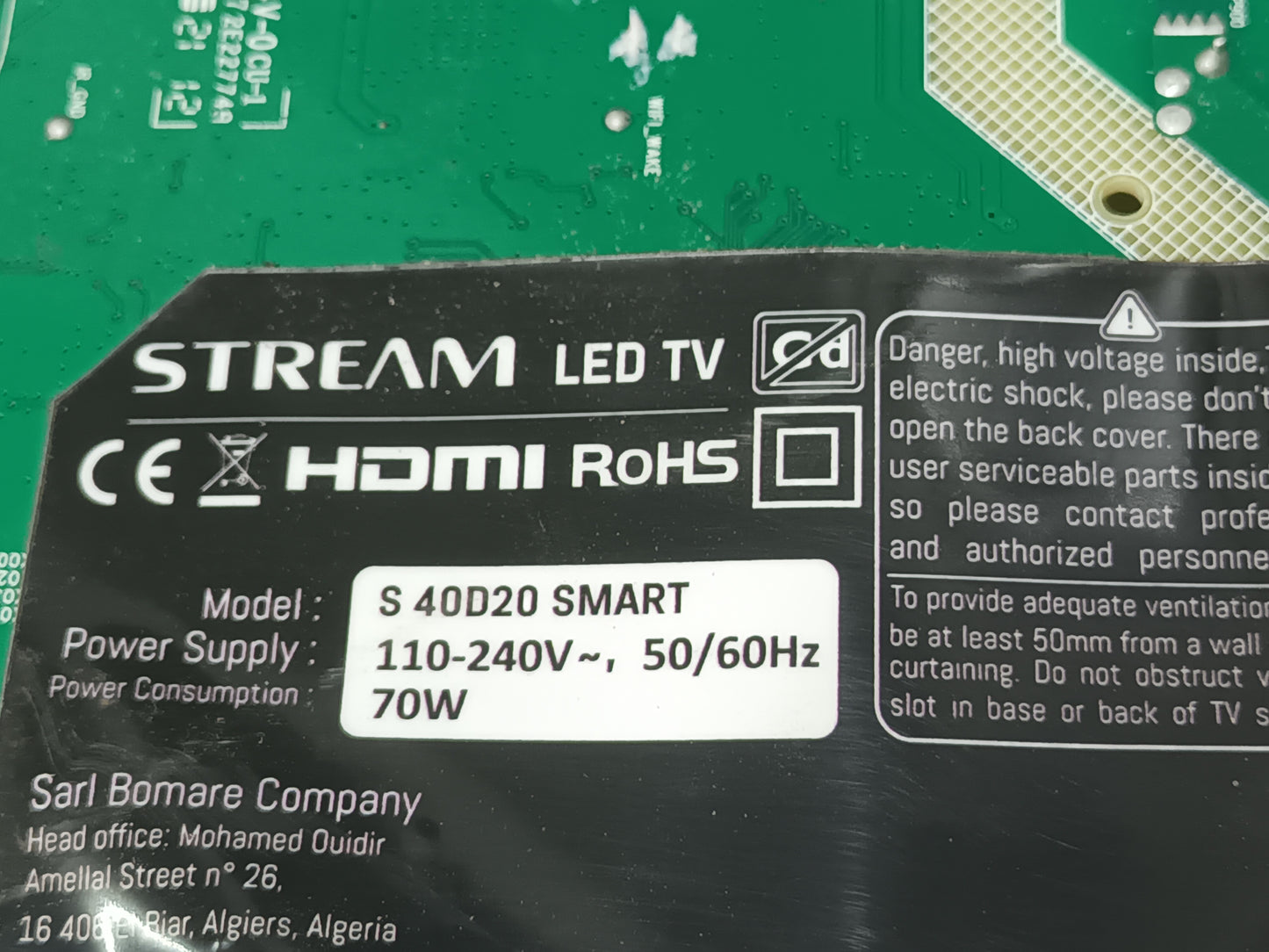 juego de 2 tiras de retroiluminación de STREAM S40D20 SMART