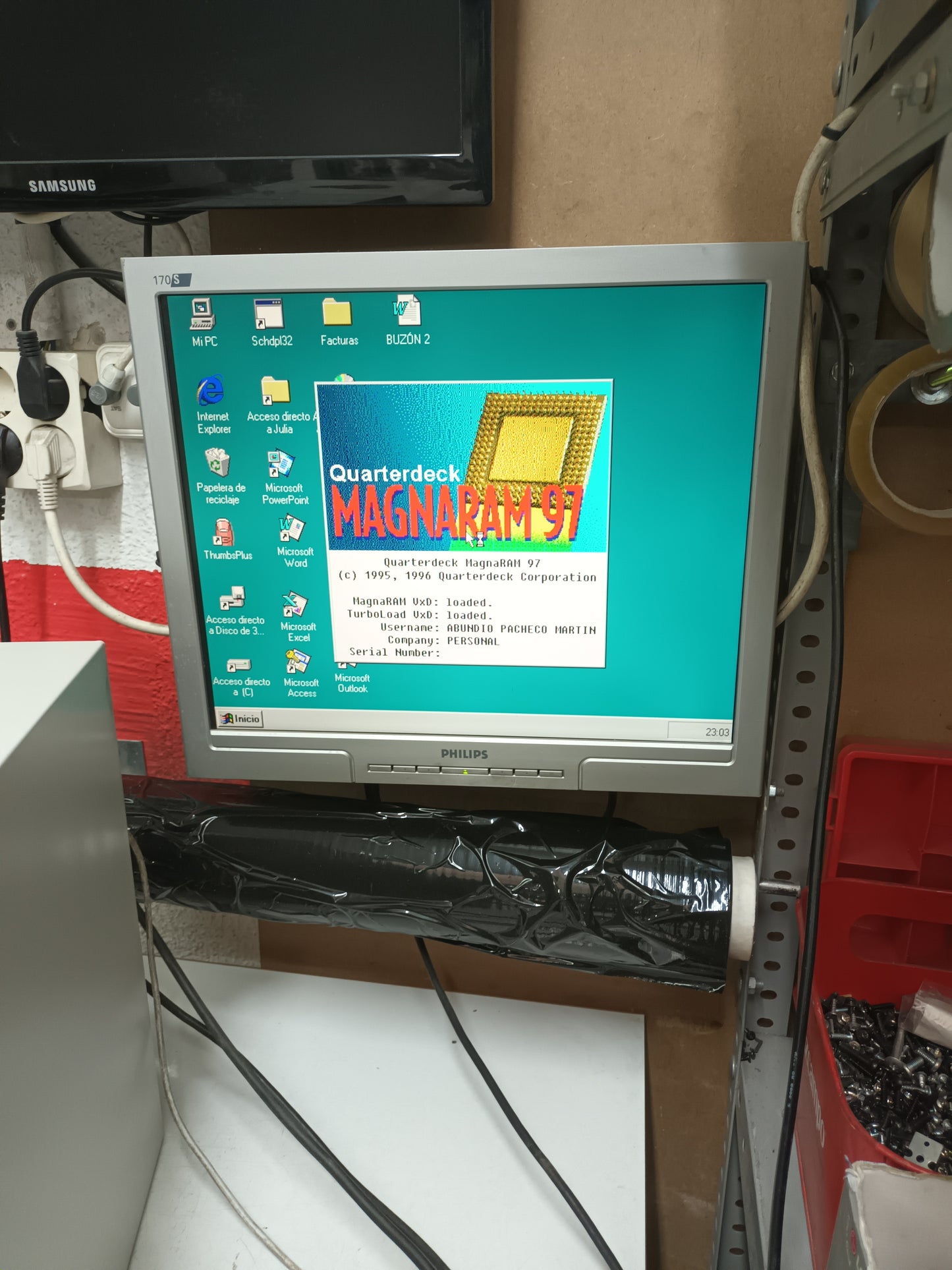 n-9, pc retro PENTIUM S, CPU AT 133MHZ