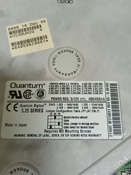 HDD Quantum Bigfoot 5.25" 1.2GB