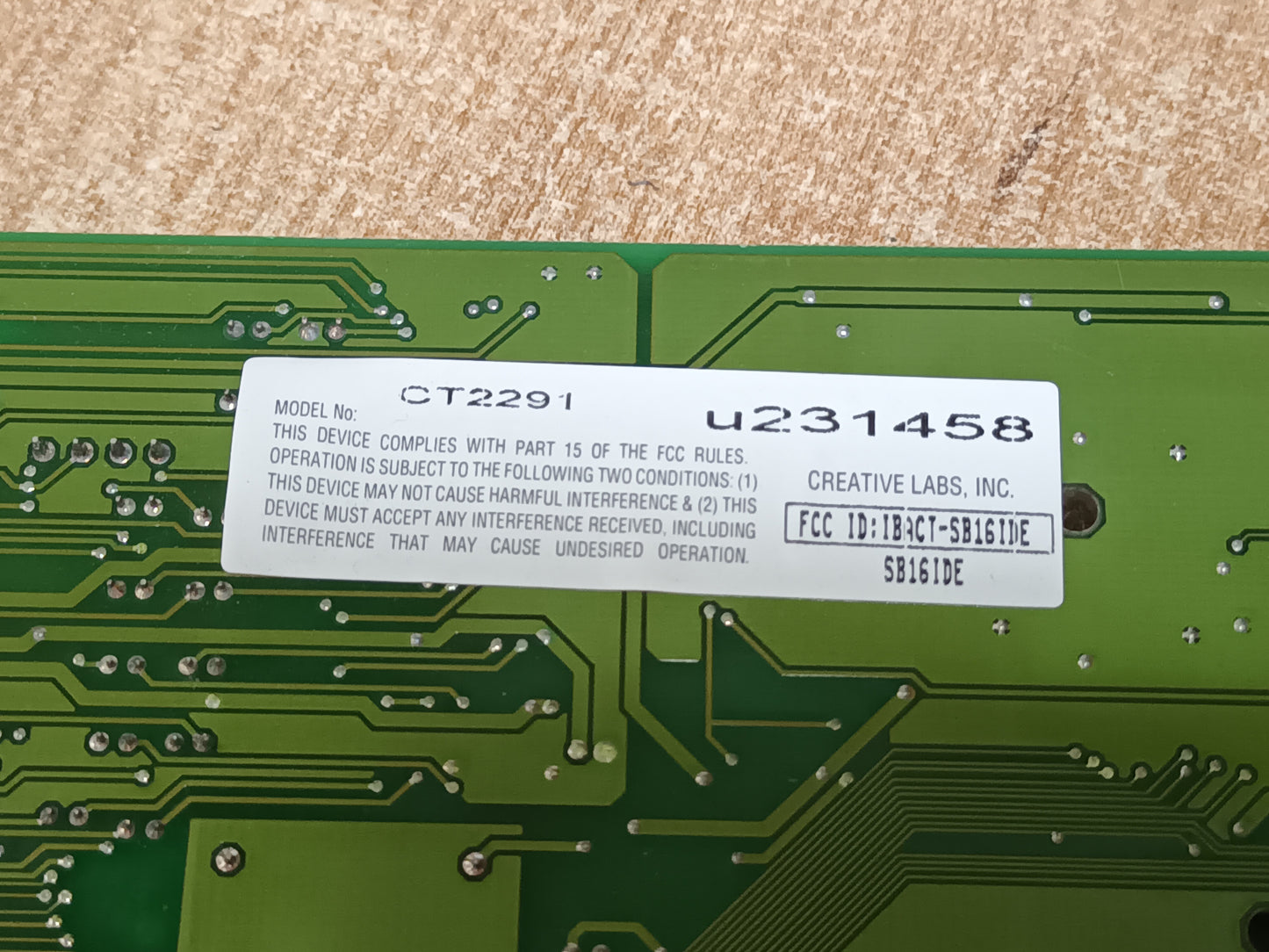 TARJETA DE SONIDO CREATIVE CT2290 SOUND BLASTER 16