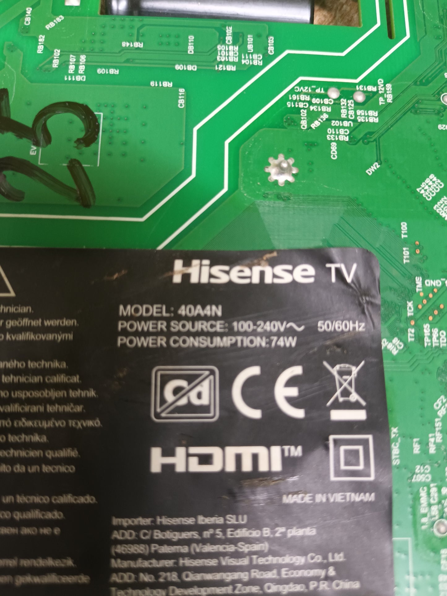 TPD.NT72690T.PB702 (T), DE HISENSE 40A4N, (ref.25)