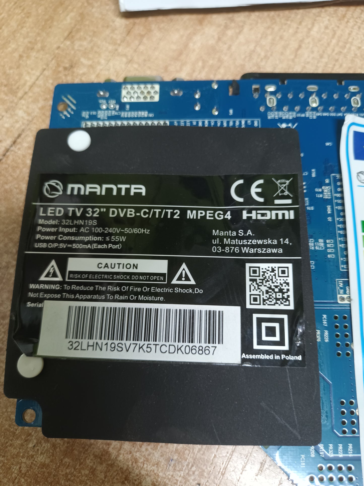 CV3663BH-Q32, DE TV MANTA 32LHN19S, (ref-101)