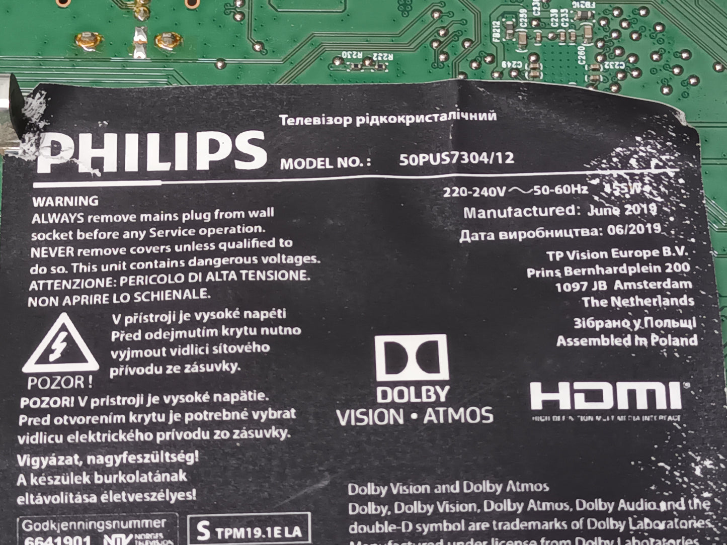 Kit 10 tiras LED DE TV PHILIPS 50PUS7304/12