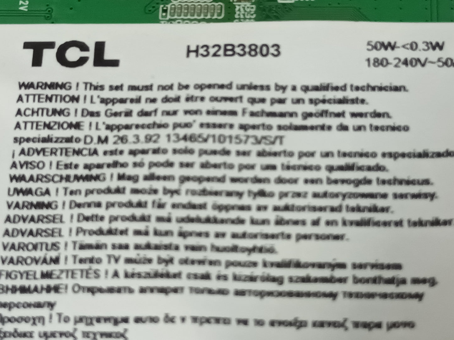 Kit 3 tiras LED DE TV TCL 32B3803, (ref-383)