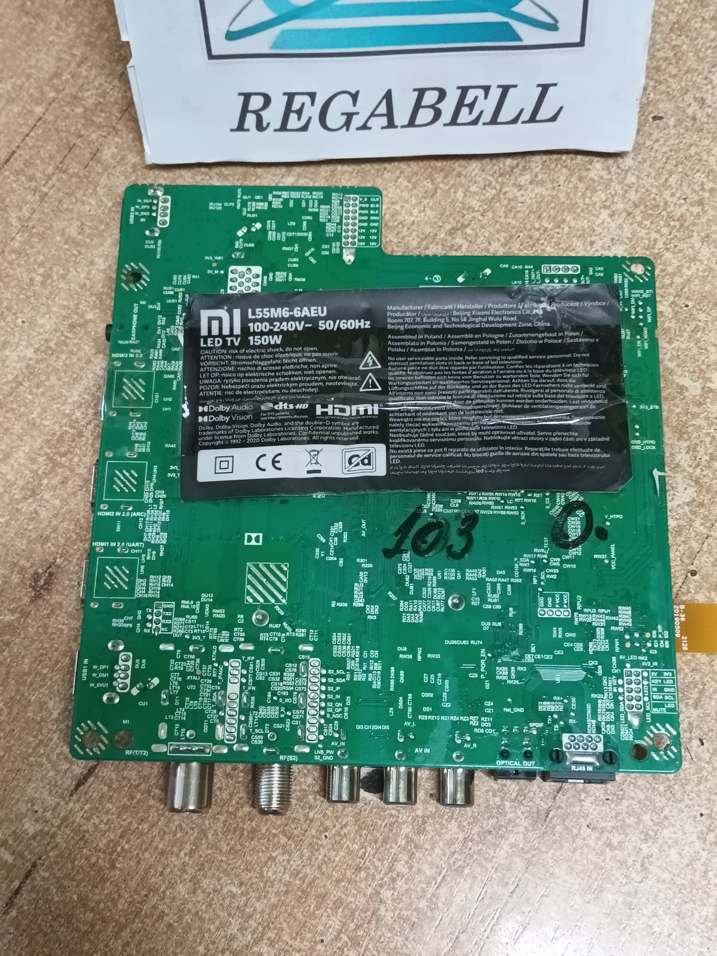 TD.MT9612.795, DE TV XIAOMI L55M6-6AEU, (ref-103)