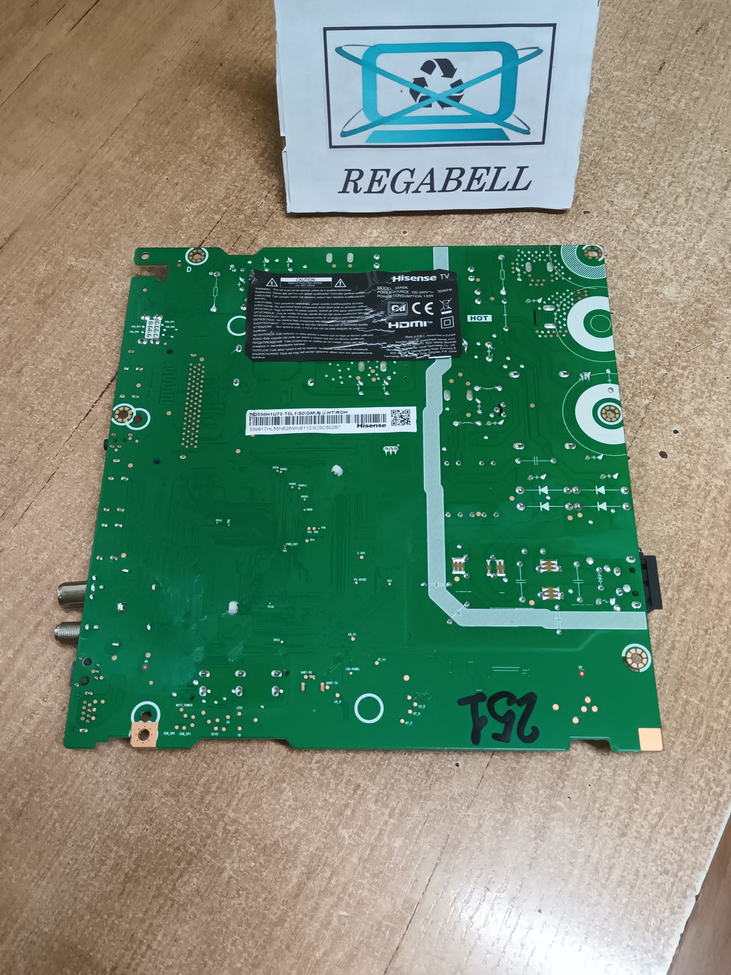 RSAG7.820.12930/R0H, DE TV HISENSE 55A6K, (ref.251