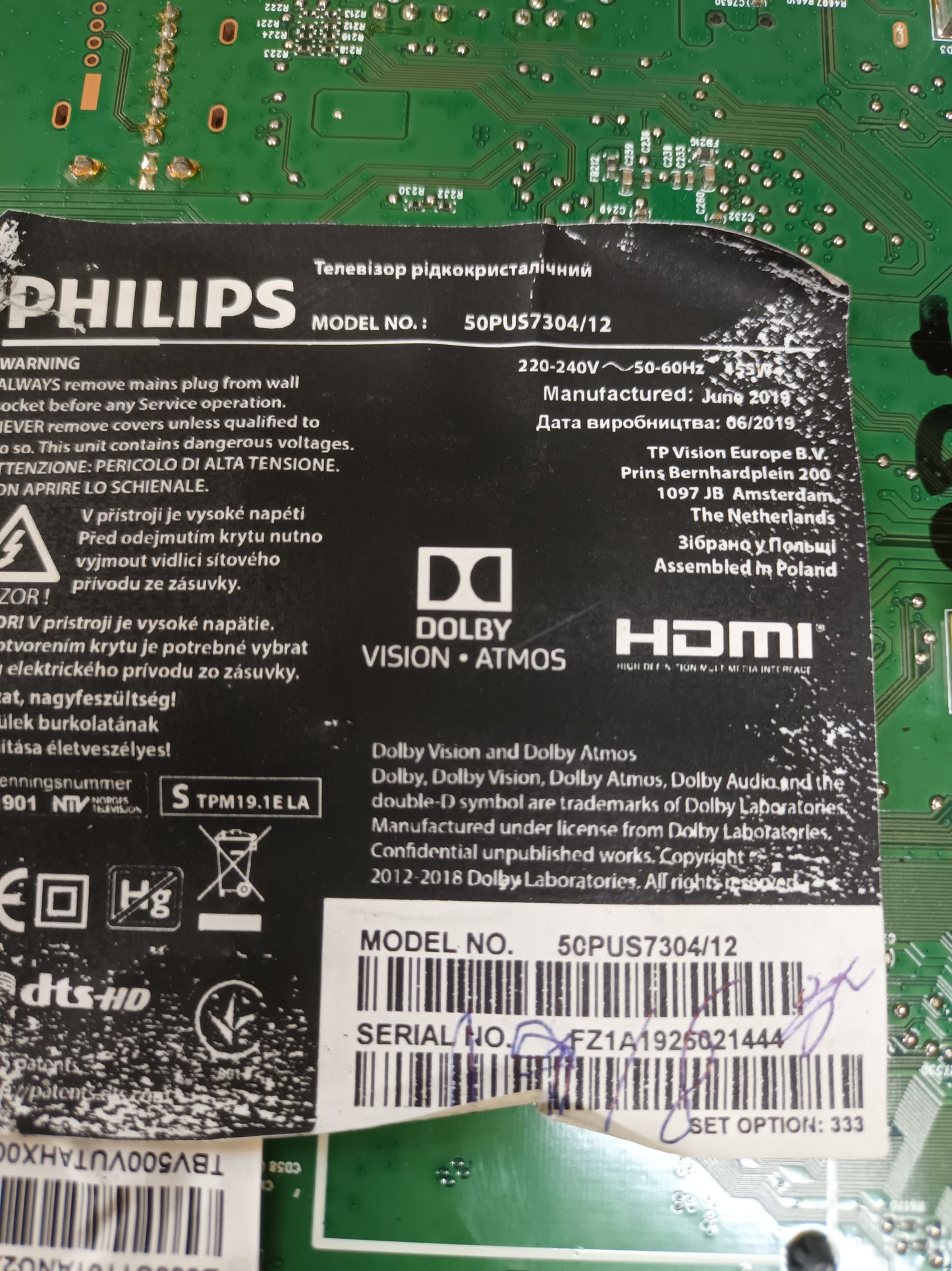 715GA006-M0D-B00-005K, DE TV PHILIPS 50PUS7304/12