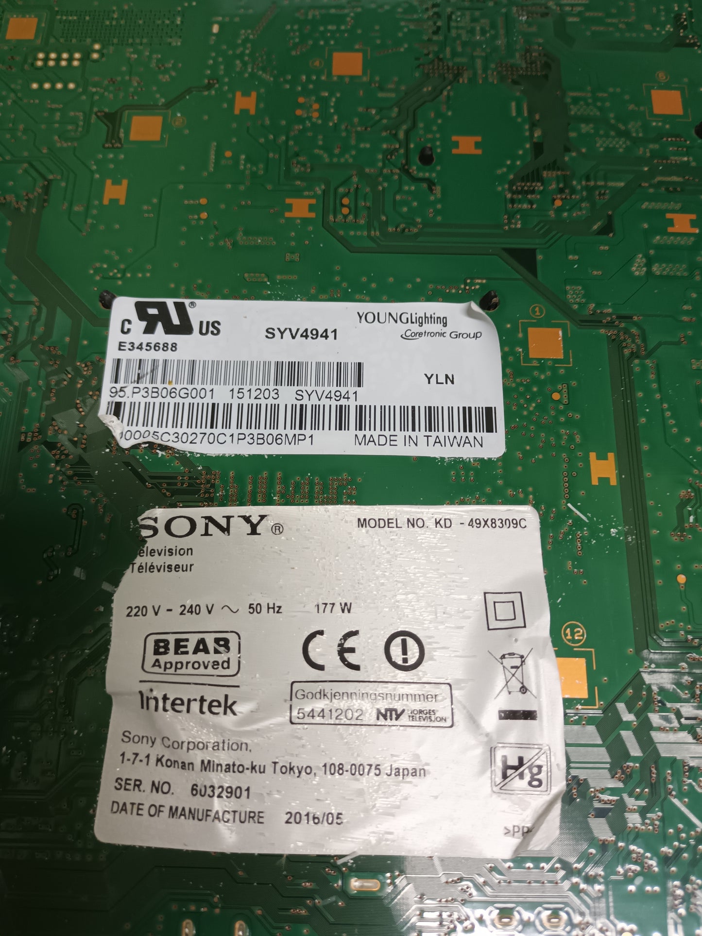 1-894-595-12, DE TV SONY KD-49X8309C, (ref-298)