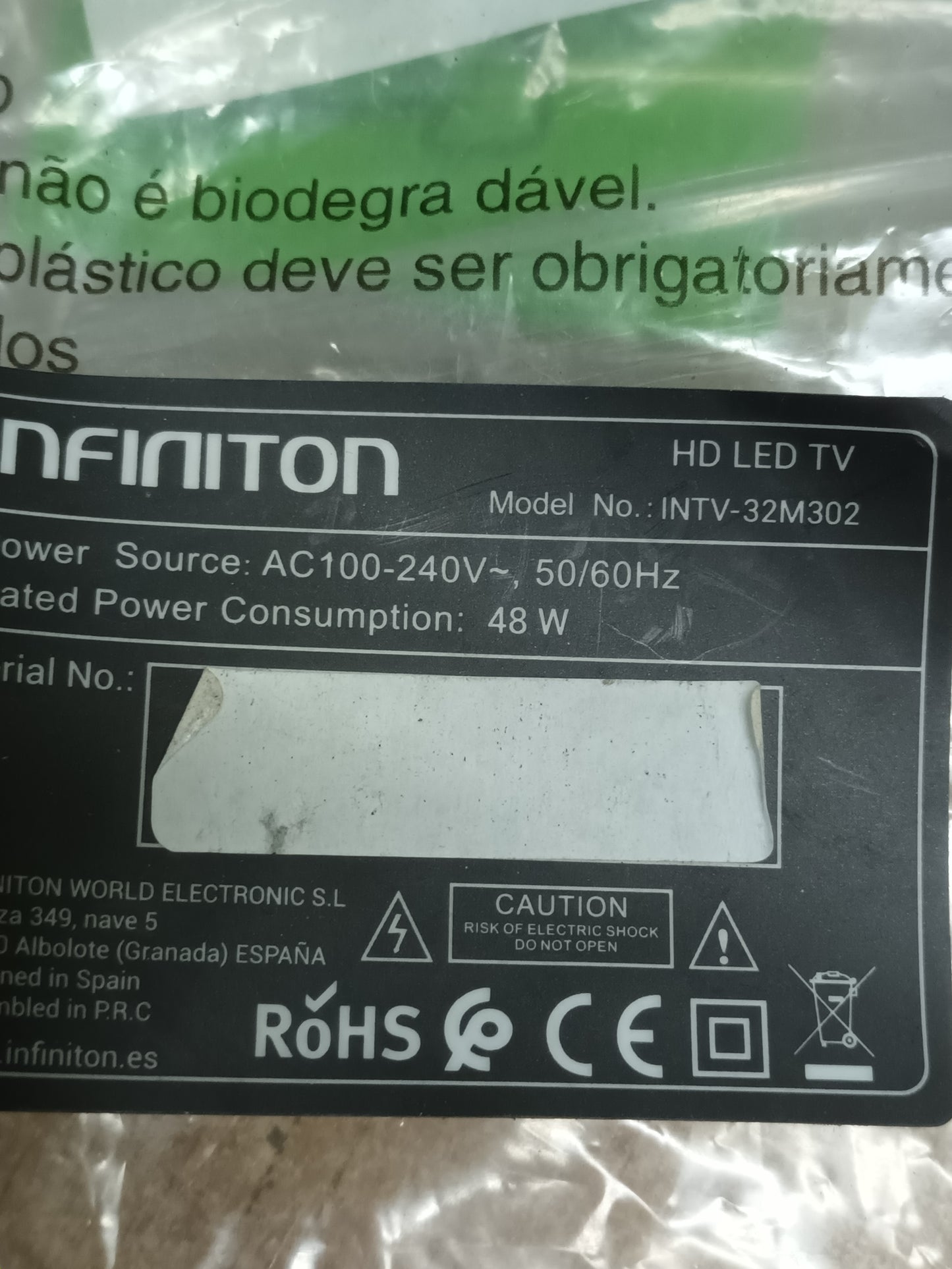 PIES DE TV INFINITON INTV-32M302, (ref-253)