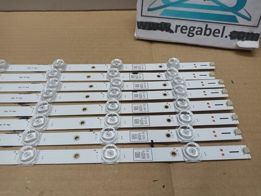 Kit 8 Tiras LED TV HISENSE 65E79NQ, (ref-34)