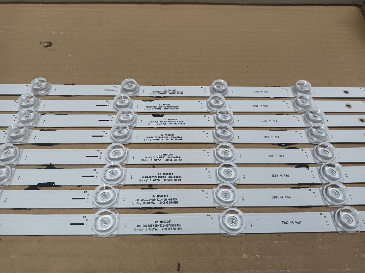 Kit 8 Tiras LED TV HISENSE 65E79NQ, (ref-34)
