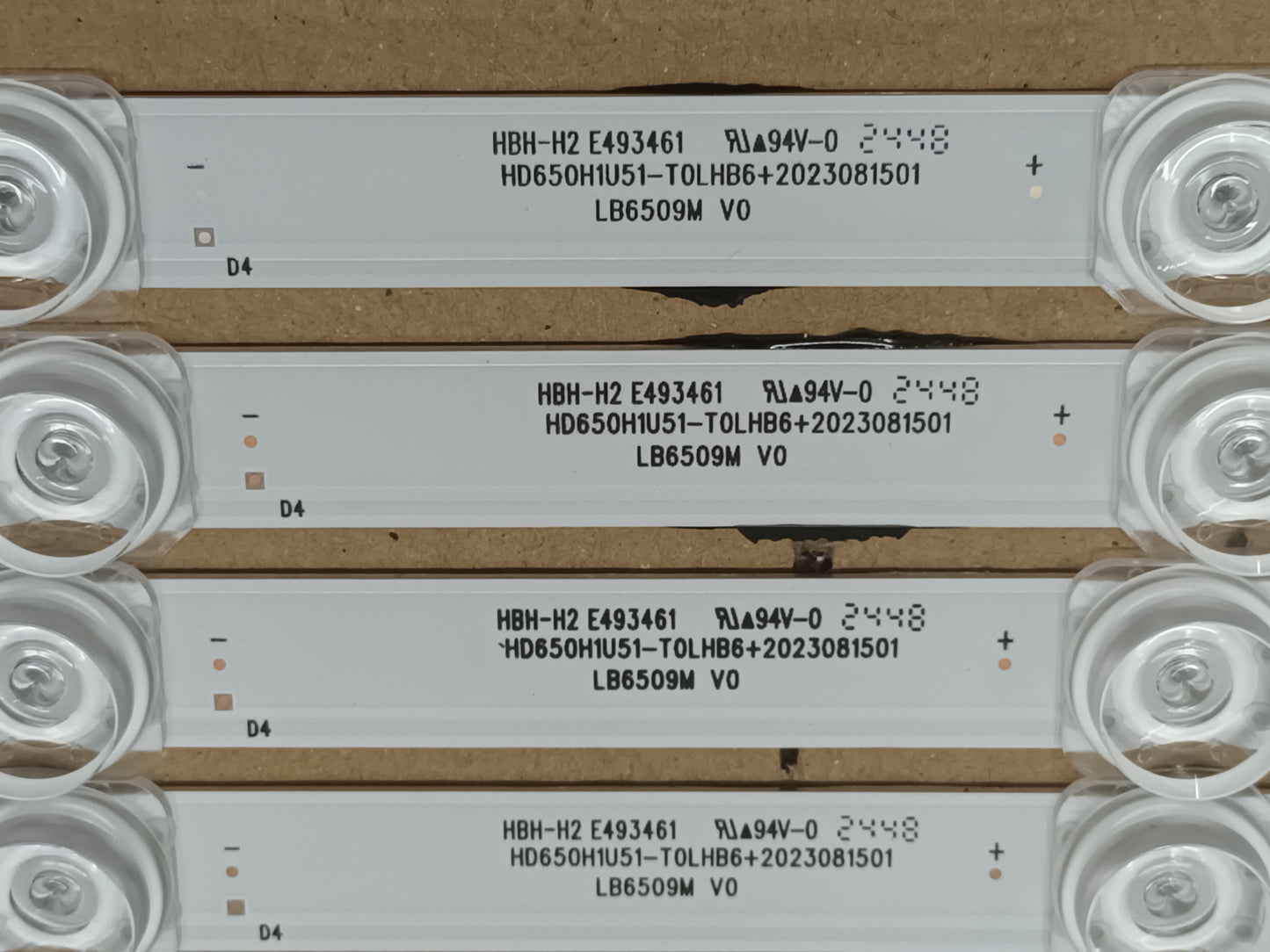 Kit 8 Tiras LED TV HISENSE 65E79NQ, (ref-34)