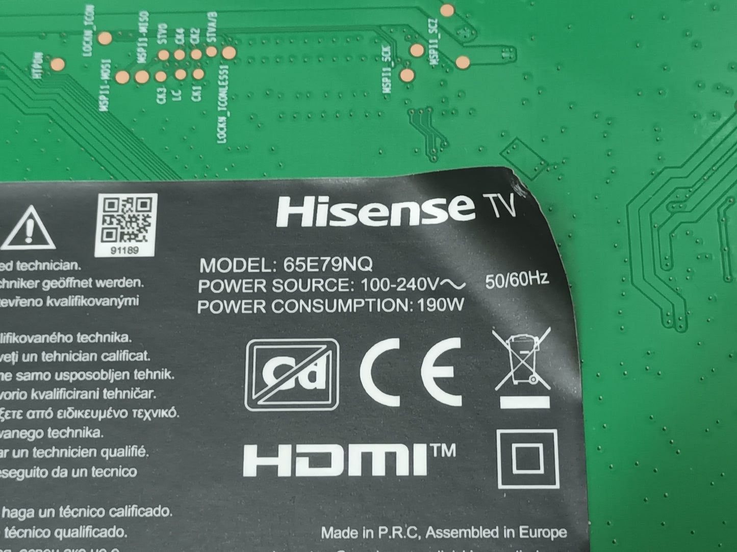 Kit 8 Tiras led de HISENSE 65E79NQ