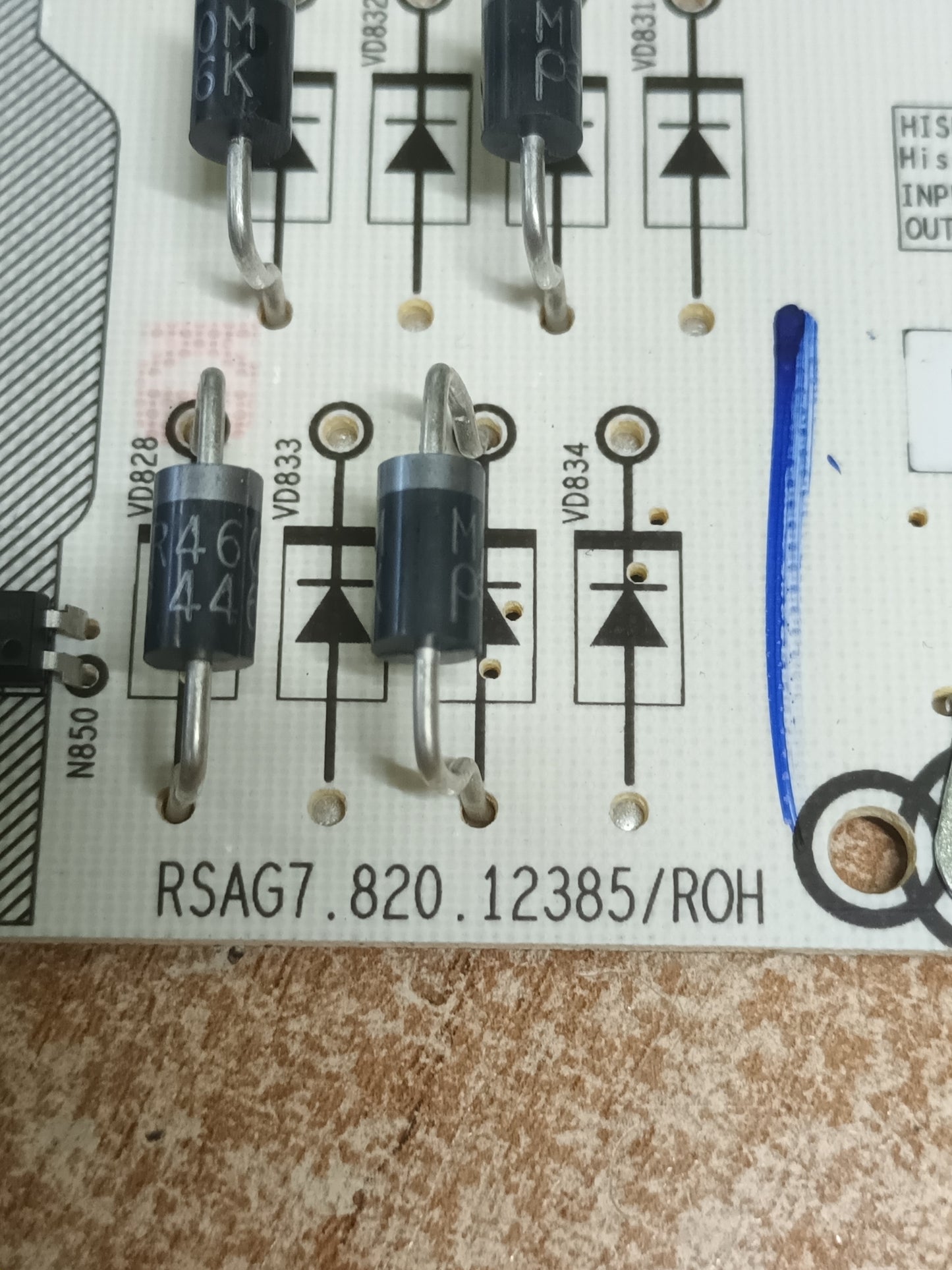 fuente de alimentacion, RSAG7.820.12385/R0H, desmontada de TV HISENSE 65E79NQ,