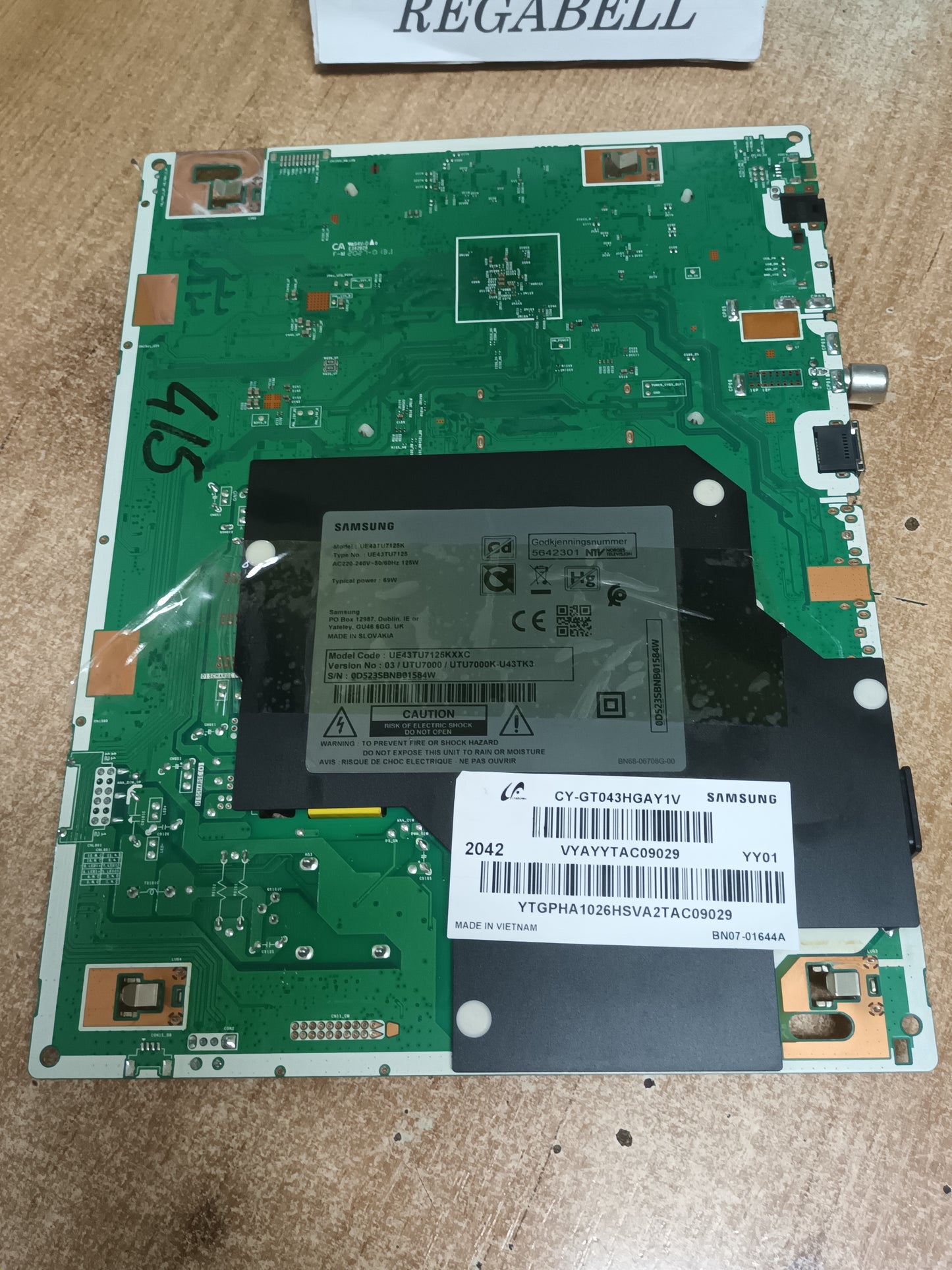 BN96-51896C, DE TV SAMSUNG UE43TU7125K