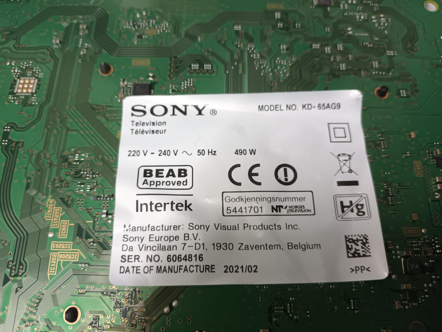 soporte, peana de SONY KD-65AG9,