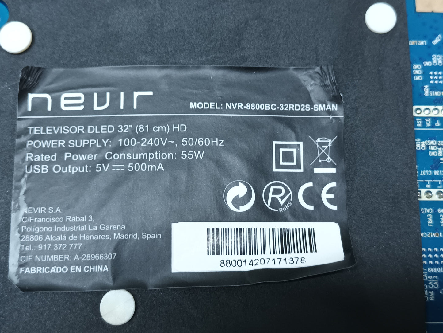 Kit 2 Tiras LED de NEVIR NVR-8800BC-32RD2S-SMAN