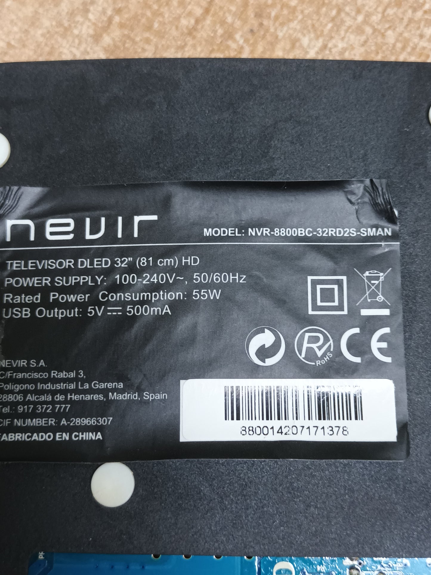 soporte, pies de NEVIR NVR-8800BC-32RD2S-SMAN